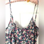 Mimi Chica Anthropologie Midi Sun dress Floral sz L front cut out button down Photo 7