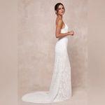 Lulus Everlasting Passion White Sequin Beaded Backless Maxi Dress Size M Size M Photo 11