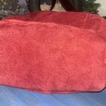 NWT Wilson Suede Leather Red Brown Bucket Handbag with 5 Pockets for Storage Photo 5