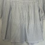 The Vermont Country Store Women's 3/4 Sleeve Blouse Blue White Stripe Size 2X‎ Photo 2