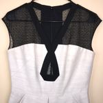 Lela Rose Women’s Taupe and Black Embroidered Top Silk Lined Dress Size 6 Photo 1