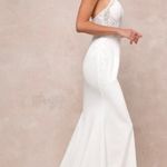 Lulus NWOT  Infinite Ivory Beaded Embroidered Lace Maxi Dress XL MSRP $298 Photo 1