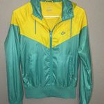Nike Windrunner Women's Jacket Teal Yellow Windbreaker Jacket Size Small - EUC Photo 4