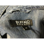 Buffalo David Bitton  Denim Chambray Button Down Shirt Blue Long Sleeve size S Photo 4