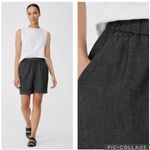 Eileen Fisher  Airy Organic Cotton Twill Shorts Black 2X Photo 1