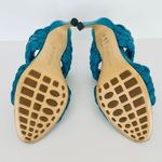 Bottega Veneta The Curve Mule Sandal Teal Blue Size 39 Braided Leather Photo 7