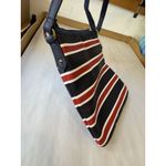 Tommy Hilfiger TOMMY HILFIGER Blue White Red Striped Round Logo VINYL CROSSBODY Purse HAND BAG Photo 7