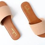 Lulus Tan Slip On Sandals Photo 0