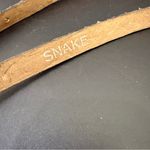 Vintage Brown Snakeskin Leather Gold Photo 11