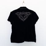 VTG Y2K Cotton Candy Womens‎ Blazer Size M/L Black Velvet Beaded Whimsigoth 90s Size M Photo 8