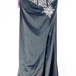 Grace Karin  Black Beaded Strapless Back Lace Corset Split Mermaid Hem Dress 16 Photo 0