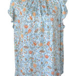 MELLODAY 🎄 Floral Ruffle Neck Top Photo 0