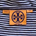 Tory Burch Black & White Striped Tee Shirt Gold Tag Summer Top ~ Women's MEDIUM Photo 6