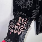 Vintage Academia Whimsigoth Rayon Silk Velvet Rose Mesh Double Lined Loose Pants Size M Photo 7