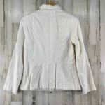 Etcetera Blazer Jacket Womens 10 White Viscose Pile Shag Lined Photo 1