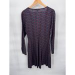 Toad&Co Dress‎ Womens Medium Blue Red Flower Print Organic Cotton Blend Pockets Photo 5