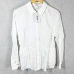 Ted Baker  White Cannan Gathered Oversized Shirt Size US 4 Business Casual Office Photo 1