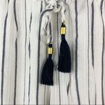 l*space Bonnie White Striped Embroidered Shorts Medium NWT Photo 2