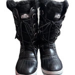 Polar Winter Snow Boots Women's US 8 EU 39 Black Faux Fur Lace Photo 0