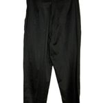 Italian Vintage Oppio black satin stretchy slit sides pants IT 44, US 10 Photo 1