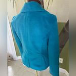 Liz Claiborne blue turquoise double breasted lined fitted coat Size S Photo 2