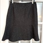 Veronika Maine Black Grey White Speckled Ruffle Mini Skirt Size 12 Large L Photo 2