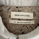 Urban Outfitters Callie Cropped Boho Top Size S Lace Ruffled Hem Western Cowgirl Photo 5