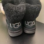 UGG  Classic Black Short Womens Boot Crystal Detail, Size 7 Photo 5