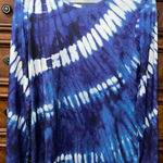 NWOT! Lands End Tie Dye Long Sleeve Swim Tee Rash Guard UPF50 Blue Size M Photo 0
