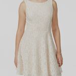Speechless  Junior Women's Ivory Scoop-Neck Floral-Lace Fit & Flare Dress in 13 Photo 3