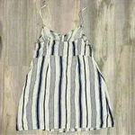 Lottie Moss  Striped Casual Mini Dress Cutout Tie Front Sleeveless Rayon Size M Photo 4