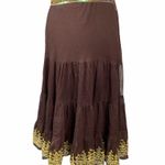 Gracie Silk and Sequined Skirt, Brown, Small Brown Photo 2