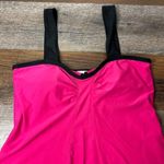 NWOT Nux Flowy Athletic Tank Shelf Bra Removable Cups‎ Pink Black M Size M Photo 2