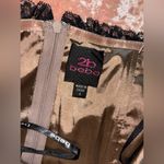 Bebe 2B  Brown Satin strapless Dress small Photo 2