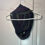 A pea in the pod  Black Knit Infinity Scarf Multicolor Stripe Soft Winter Photo 1