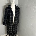 Elegant Black and Gray Plaid Women's Pea Coat Photo 5
