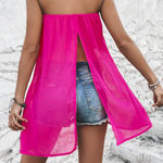 SheIn VCAY Solid High Low Hem Tube Top in Pink, Size XS Photo 1