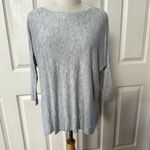 H & M grey boat neck high low long sleeve top Photo 4