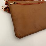 Vera Pelle Italian Leather Brown Crossbody Tassel Purse Photo 5