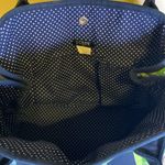 J.Crew  Canvas navy blue & green floral tote handbag Photo 5