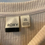 Roxy NWT Cozy Day long sleeve medium rib knit relaxed fit top in ivory/cream Photo 2
