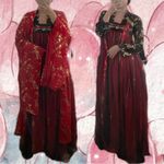 Chinese culture traditional hanfu black red 3 pcs Photo 2