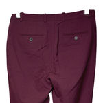 J Crew Pants Women 0 Maroon Purple Tollegno 1900 Fabric Ankle Dress Pants Preppy Photo 3