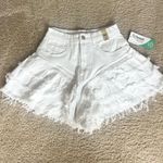 Boutique White Ruffle Denim Shorts size small Photo 0