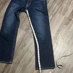 Big star Y2K  Union Straight Leg Jeans Premium Denim Leather Patch Blue 2000s Photo 4