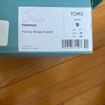 Toms Women's Florence Sandal, Honey Beige, Peep Toe Platform, Suede, Slip On NEW Photo 9