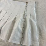 Fashion & Art Pleated Mini Skirt Skort Womens Sz XL White Side Zip Sporty Tennis Photo 5