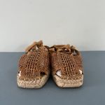 ZARA NWT  Woven Gladiator Lace Up Brown Espadrille Sandals Photo 1