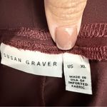 Susan Graver Essentials Reg Liquid Knit Straight Leg Pants Burgundy Size XL Photo 4
