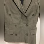 BLK DNM Olive Double Breasted Fitted Women’s Blazer Jacket Green Size 32 Photo 6